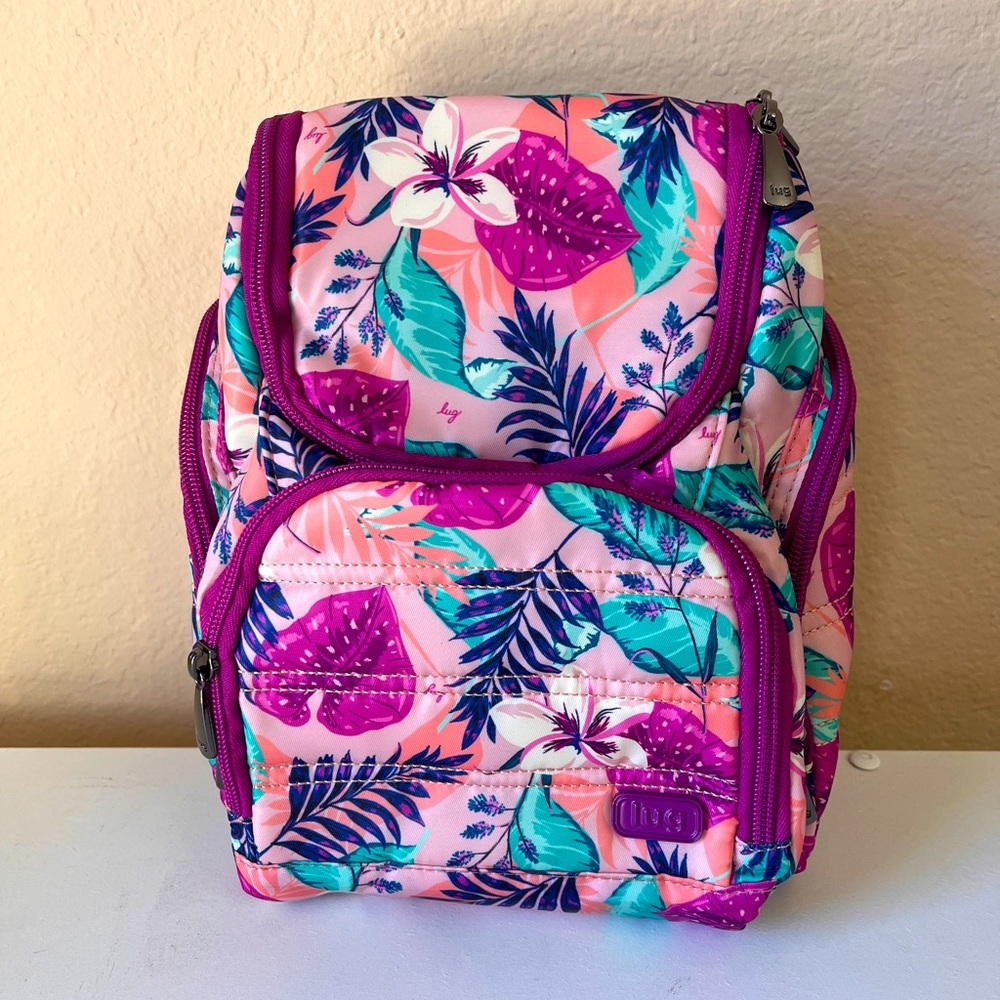 Lug Floral Cosmetic Bag - Pink and Purple